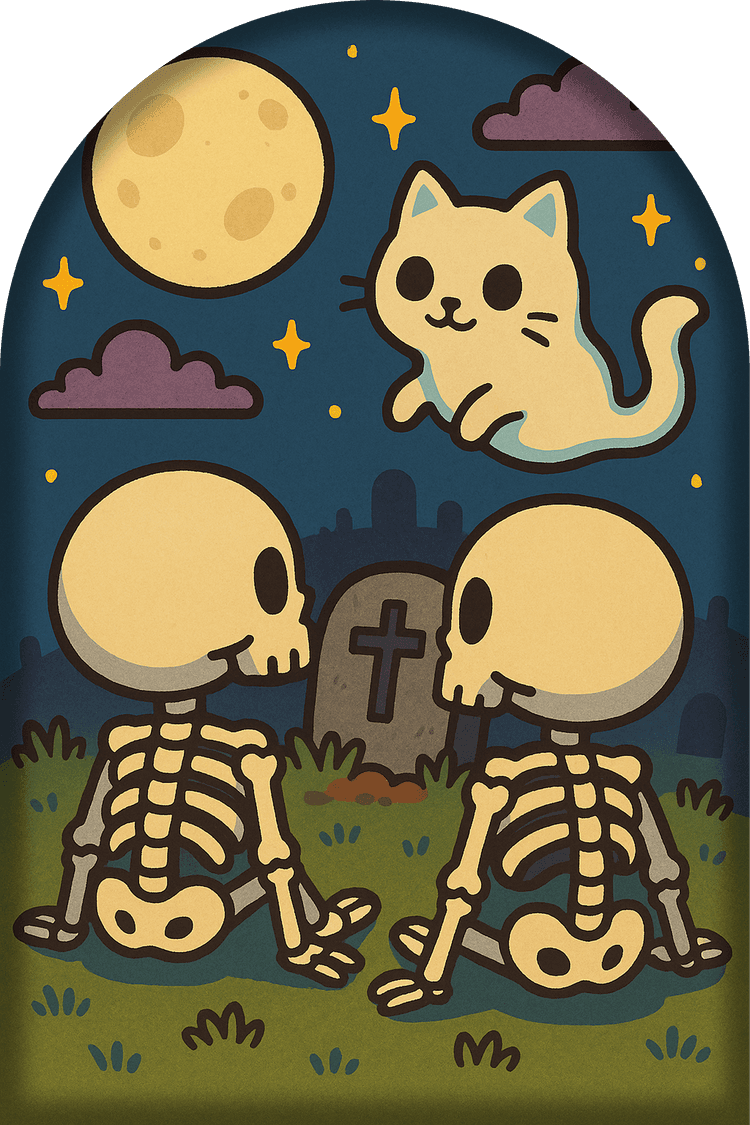 skulls at night